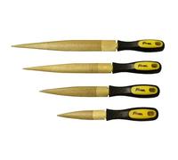 Ensemble de 4 morceaux de râpe à bois doré, Taille grossière fine, 4 "-6" -8 "-10", Râpe conique pour bois, cuir, métaux tendres, plastique souple, Paquet de 4 lambourdes