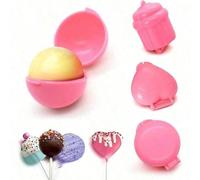 Ensemble de 4 moules à cake pop, outils de cuisson DIY en plastique manuel, anti-adhésif, convient pour cake pop, sucette, mini-gâteau, fête d'anniversaire/mariage/accessoires, moule de Noël, moule de