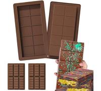 Ensemble de 4 moules en silicone Unyqoos® pour chocolat – adaptés à l'alimentation, flexibles et antiadhésifs, compatibles avec le four, le réfrigérateur et le lave-vaisselle (-40°C à 230°C) pour tabl