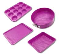 Ensemble de 4 moules - FACKELMANN - Tasty Pâtisserie - 23 à 38 cm - Fuchsia