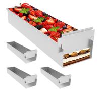 Ensemble de 4 moules rectangulaires antiadhésifs, idéal pour préparer des tiramisus et des brownies