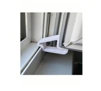Ensemble de 4 pièces de butoirs pour fenêtres et portes , Bandes amortissantes robustes et kit de verrouillage de rail, convient pour la cloison du balcon, la ventilation et la protection de la vie pr