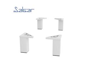 Ensemble de 4 pieds 100 mm BLANC MAT - SALGAR 83817