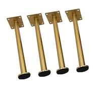 Ensemble de 4 Pieds de Meuble réglables en Couleur Or Noir Pieds de canapé en métal Modernes Pieds de Support en Acier Inoxydable Pieds d'armoire Comprenant des vis/Or/9,84 po/25 cm