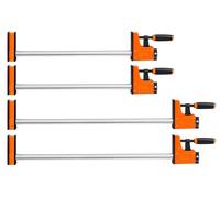 Ensemble de 4 pinces à vis SucceBuy, longueur de 60,96 cm et 78,7 cm, capacité de serrage de 500 kg, double fonction (serrage et ouverture), pieds en caoutchouc, tige en acier au carbone, idéal pour l