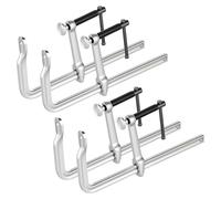 VEVOR Serre-joints à Barre 4 PCS Ouverture 30,48 cm Profondeur Serrage 12cm, Charge de 545 kg, en Acier Forgé et Pièces Moulées, Mâchoire Pivotante et Poignée en T, pour Travaux du Bois et du Métal