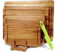 Ensemble de 4 planches à découper en bois d’acacia