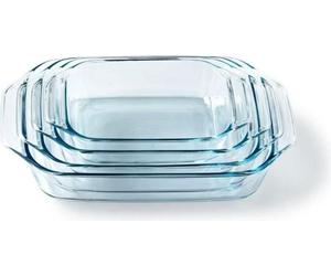 Ensemble de 4 plats à four - PYREX - Verre - Rectangulaires - 27/31/35/39 cm