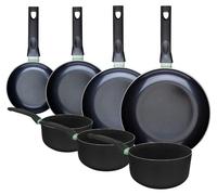 Fackelmann Ensemble de 4 poêles et 3 casseroles Brandao – céramique sans PFAS, induction