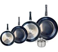 Ensemble de 4 Poêles de cuisson 20, 24, 28 et 32 cm et 1 faitout 12 cm Elo Prima Brillant