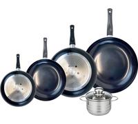 Ensemble de 4 Poêles de cuisson 20, 24, 28 et 32 cm et 1 faitout 14 cm Elo Prima Brillant