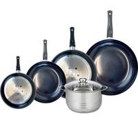 Ensemble de 4 Poêles de cuisson 20, 24, 28 et 32 cm et 1 faitout 20 cm Elo Prima Brillant