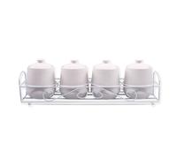 Ensemble de 4 pots à épices MAESTRO BLANC MR-20002-04CS