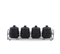 Ensemble de 4 pots à épices MAESTRO NOIR MR-20001-04CS