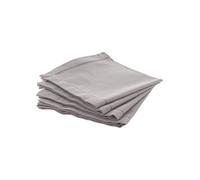 Atmosphera - Ensemble de 4 serviettes de table CHAMBRAY - 40 x 40 cm - Gris clair - Chambray Gris G