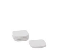 Ensemble de 4 sous-verres en marbre blanc Zera