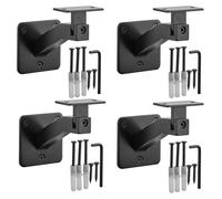Ensemble de 4 supports pour rampe, réglables, dimensions 70x95x100 mm, en acier noir