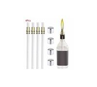 Ensemble de 4 torches pour bouteille de vin, comprend 4 mèches de torche longue durée, support de mèche en laiton