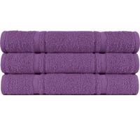 Ensemble de 4 torchons de cuisine Unyqoos®, 50x50 cm, 100% coton, couleur unie violette (réf. 3233)