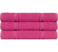 Ensemble de 4 torchons de cuisine Unyqoos® en 100% coton éponge, dimensions 50x50 cm, couleur unie fraise (réf. 1853)