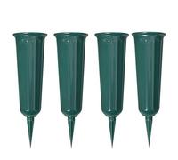 Ensemble de 4 vases funéraires, vases à Fleurs en Plastique décorations funéraires réutilisables de cimetière Inserts pour vases de cimetière vases pour Bouquets