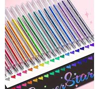 Ensemble de 48/24/18/12/8 stylos à bille à couleurs flash, pointe moyenne de 1,0 mm, imperméable, stylo à bille en plastique, volume d'encre clair et visible, convient pour le carton, la peinture, le 