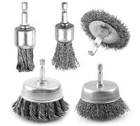 Ensemble de 5 brosses métalliques polyvalentes en acier inoxydable pour perceuse