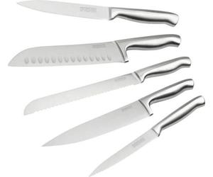 Ensemble de 5 couteaux de cuisine professionnels Nirosta, Acier inoxydable, 24 à 33,5 cm