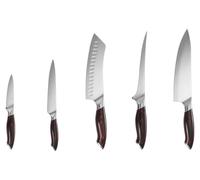 Ensemble de 5 couteaux de cuisine SucceBuy, fabriqués en acier inoxydable de haute qualité, durables et résistants à la corrosion, avec des manches ergonomiques et robustes pour une coupe précise