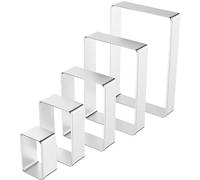 Ensemble de 5 emporte-pièces rectangulaires pour pâtisserie – Idéal pour les biscuits – Acier inoxydable – Facile à nettoyer – Moules à biscuits