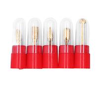 Ensemble de 5 fraises à double coupe, kit de fraises rotatives en carbure de tungstène avec tige de 6 mm pour le polissage et la sculpture sur acier, tête de meulage d’un diamètre