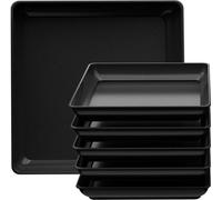 Ensemble de 5 pots carrés Unyqoos® en plastique résistant – Avec sous-couches de récupération d'eau, pour intérieur et extérieur (appui de fenêtre, balcon, terrasse)