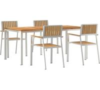 vidaXL Ensemble de 5 tables d'extérieur 180 x 90 x 75 cm