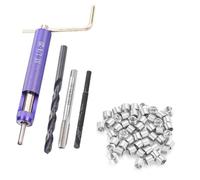 Ensemble de 50 inserts filetés en acier inoxydable, kit de réparation de filetage à vis hélicoïdal avec foret d’alésage et outil d’installation, pour pièces en aluminium et en