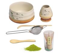 Ensemble de 6 balais en bambou et matcha, avec 60 à 70 poils