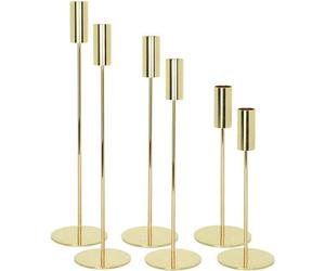 Ensemble de 6 bougeoirs vintage en forme de cône, idéal pour une table à manger, une décoration de salon ou un mariage. Cet élégant ensemble de bougeoirs est parfait pour décorer une table ou pour emb