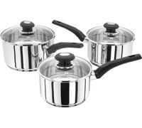 Ensemble de 6 casseroles Judge Essentials, acier inoxydable, 16/18/20 cm, 1/1,6/2,1 l, argent
