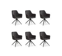 Ensemble de 6 chaises salle à manger modernes Blanc G