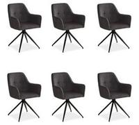 Ensemble de 6 chaises salle à manger modernes Blanc G