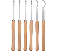 Ensemble de 6 ciseaux à bois pour tour à bois, outils de tournage HSS, boîte de rangement, finisseur pour tour à bois