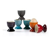 Ensemble de 6 coquetiers colorés en céramique