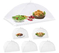 Ensemble de 6 couvercles alimentaires pliables, couvercle alimentaire en filet anti-mouches, tente parapluie anti-insectes