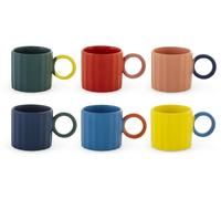 Ensemble de 6 élégantes tasses à café en porcelaine fine