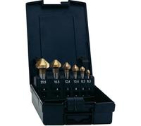 Set de fraises coniques 90° Exact Kegelsenkersatz 90° HSS TiN 6,3-20,5mm DIN335C plus6 05567 6 pièces N/A tige cylindrique