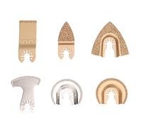 Ensemble de 6 lames de scie oscillante, lames diamantées et carbure pour outils multifonctions, adaptées aux carreaux de céramique et au béton ; accessoires d’outils oscillants