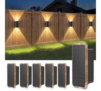Ensemble de 6 lampes murales solaires, avec 5 températures de couleur réglables, et étanches (indice IP65)
