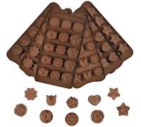 Ensemble de 6 moules en silicone Unyqoos® pour chocolat, sans BPA – Moules antiadhésifs pour chocolats, glaçons et pâtisseries, adaptés au four, au congélateur et au lave-vaisselle