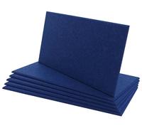 Ensemble de 6 panneaux acoustiques muraux HWC-L52, panneaux muraux acoustiques, isolants phoniquement, couvrant une surface de 1 m², dimensions 60x30 cm, couleur bleu foncé