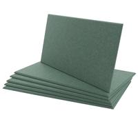 Ensemble de 6 panneaux acoustiques muraux HWC-L52, panneaux muraux acoustiques, isolants phoniquement, couvrant une surface de 1 m², dimensions 60x30 cm, couleur : vert