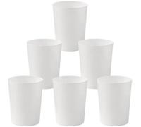 Ensemble de 6 petits poubelles Unyqoos® – 7,2 litres, blanc mat, 21 x 17,3 x 26,5 cm, en plastique, pour le bureau et la maison